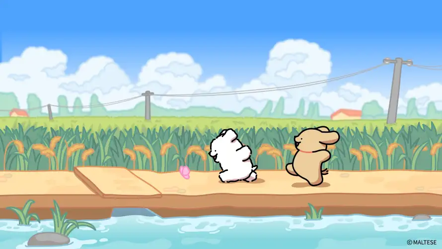 2k云朵壁纸-电线杆壁纸和卡通-线条小狗壁纸分享「哲风壁纸」