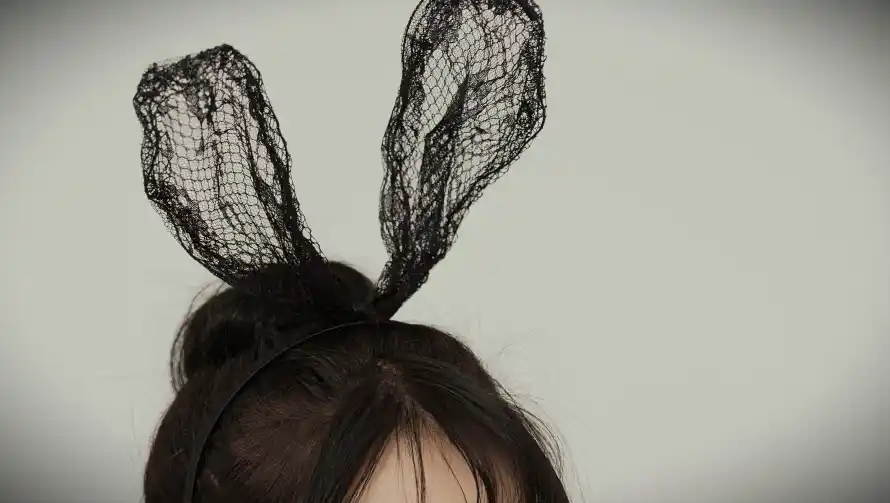 3k半脸壁纸-兔耳发饰与发箍-女生发型免费下载「哲风壁纸」