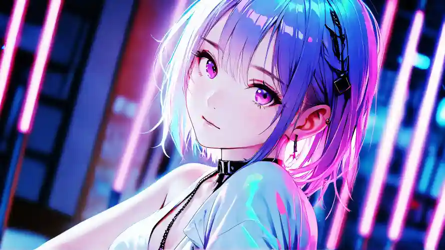 4k光影壁纸 - 可爱 - 夜景 - 女孩「哲风壁纸」 4k光影壁纸 - 可爱 - 夜景 - 女孩「哲风壁纸」