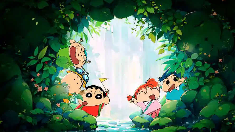4k卡通壁纸 - 妮妮 - 森林 - 溪流「哲风壁纸」
