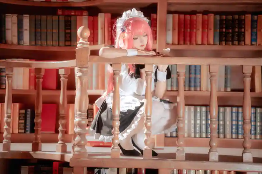 4k书架壁纸 - 书籍 - 可爱 - 女仆「哲风壁纸」