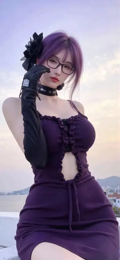 4k户外壁纸 - 眼镜 - 美女 - Ios「哲风壁纸」