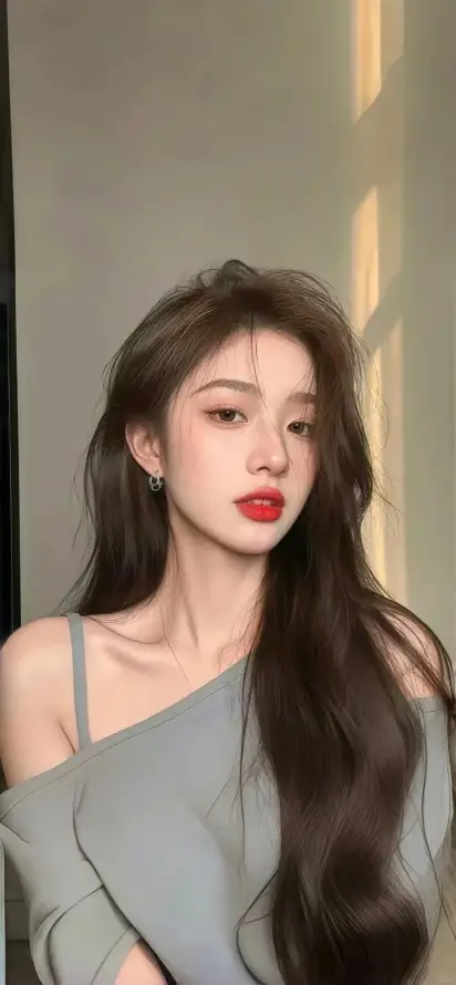 4k优雅壁纸 - 暖光 - 红唇 - 美女「哲风壁纸」