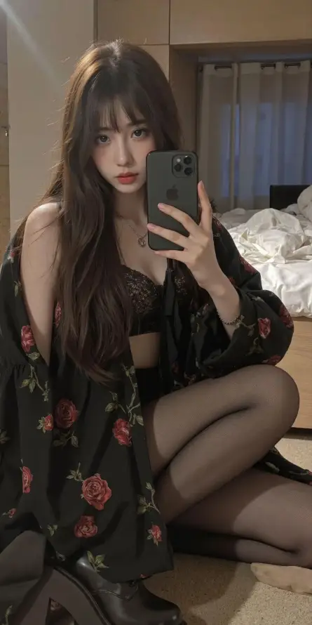 4k床铺壁纸 - 窗帘 - 美女 - 自拍「哲风壁纸」