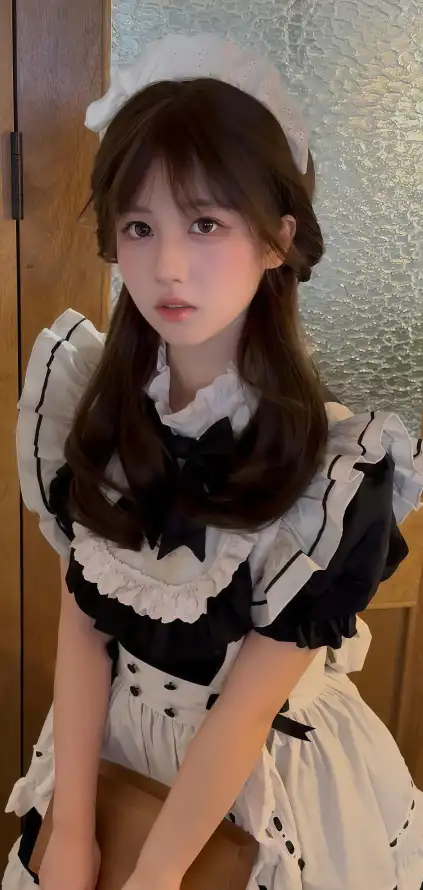 4k卷发壁纸 - 可爱 - 室内 - 少女「哲风壁纸」