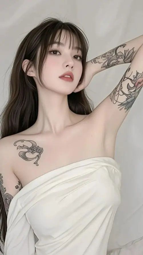 4k红唇壁纸 - 美女 - Ios - 露肩装「哲风壁纸」