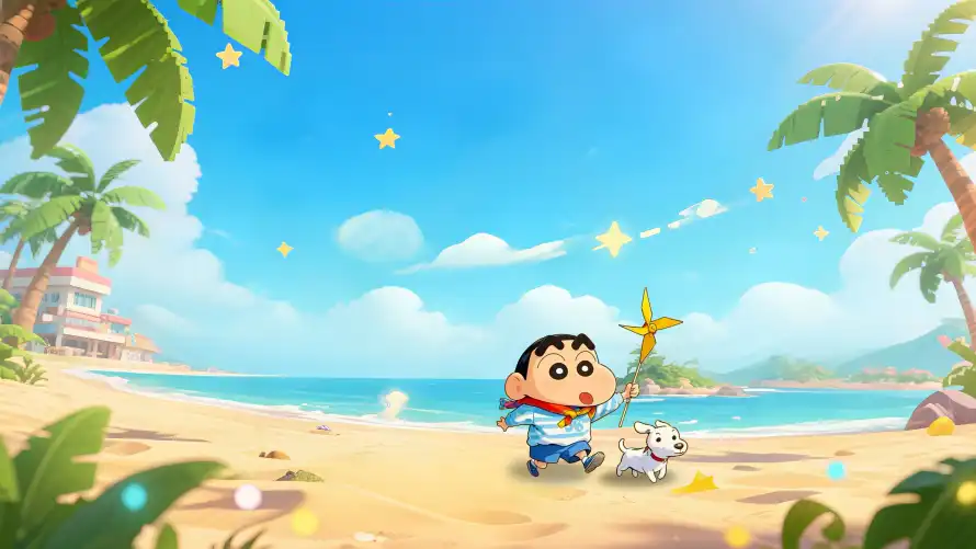 4k卡通壁纸 - 夏日 - 小白 - 度假「哲风壁纸」