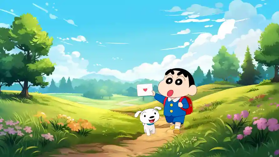 4k信封壁纸 - 卡通 - 小白 - 树木「哲风壁纸」