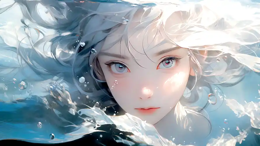 4k插画壁纸 - 梦幻 - 气泡 - 水下「哲风壁纸」