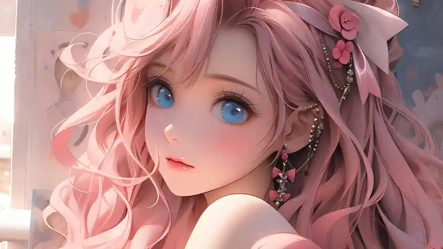 4k卷发壁纸 - 可爱 - 梦幻 - 甜美「哲风壁纸」