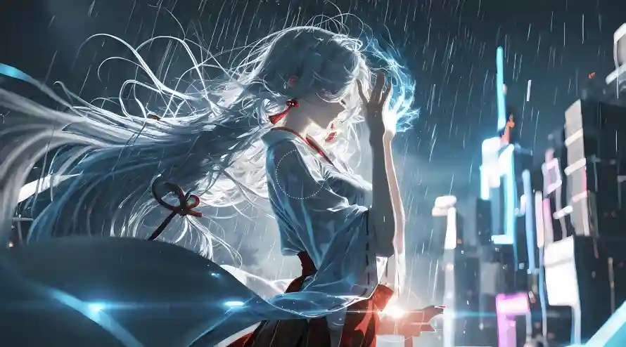 4k下雨壁纸 - 光影 - 和服 - 和风「哲风壁纸」