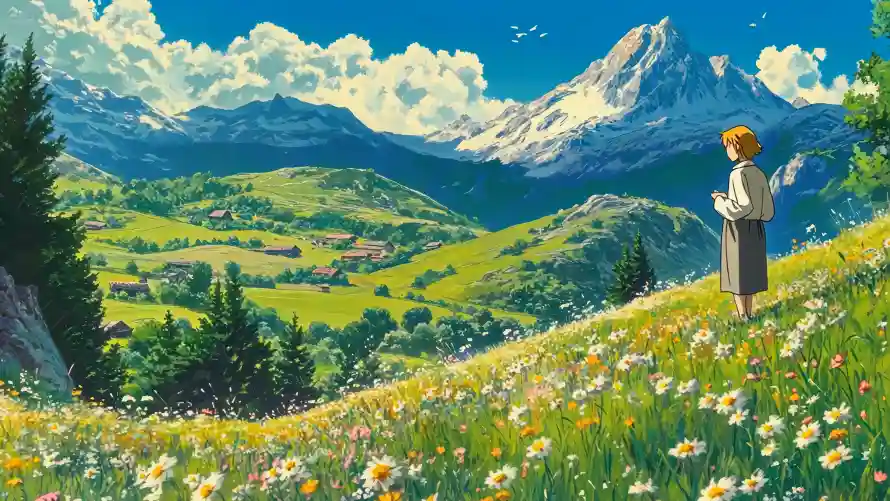 4k云朵壁纸-二次元与青山-壁纸推荐「哲风壁纸」