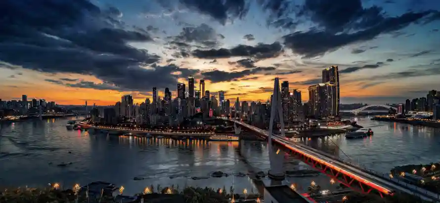 4k夜景壁纸 - 建筑 - 晚霞 - 桥梁「哲风壁纸」