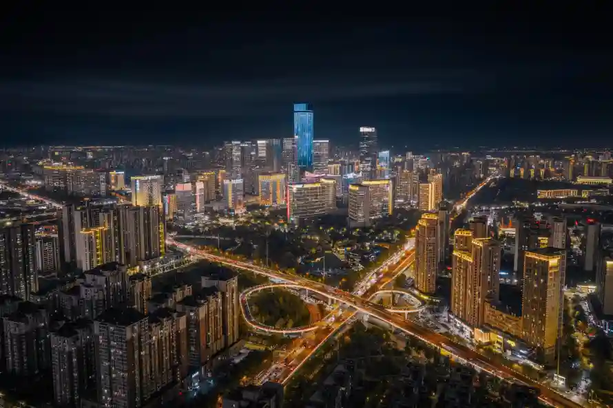 4k夜晚壁纸 - 建筑 - 灯光 - 繁华「哲风壁纸」