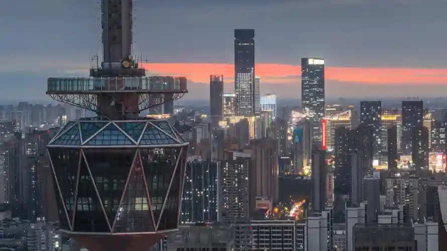 4k夜景壁纸 - 建筑 - 晚霞 - 灯光「哲风壁纸」