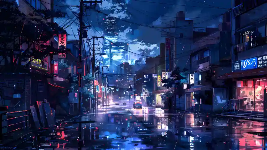 4k倒影壁纸 - 城市 - 夜晚 - 夜景「哲风壁纸」