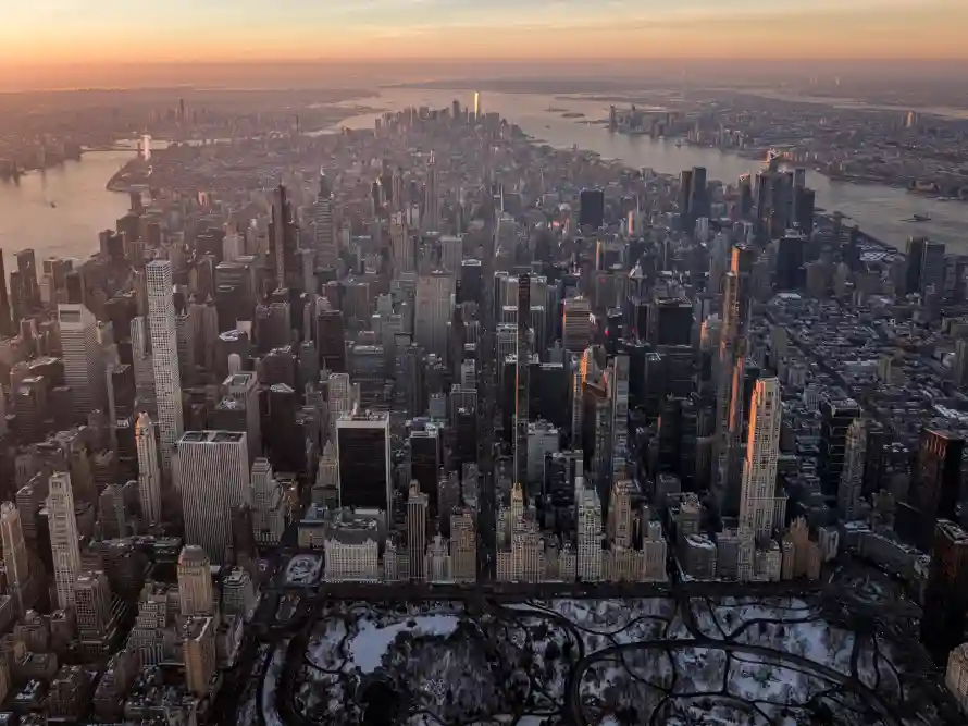 4k城市壁纸 - 日落 - 河流 - 纽约「哲风壁纸」