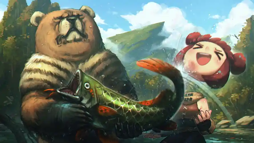 4k冒险壁纸 - 卡通 - 奇幻 - 抓鱼「哲风壁纸」