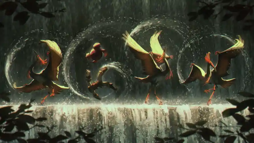 4k少女壁纸 - 森林 - 水环 - 瀑布「哲风壁纸」