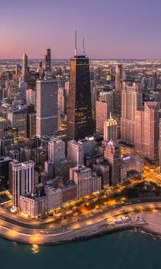 4k城市壁纸 - 美国 - 黄昏 - 建筑群「哲风壁纸」