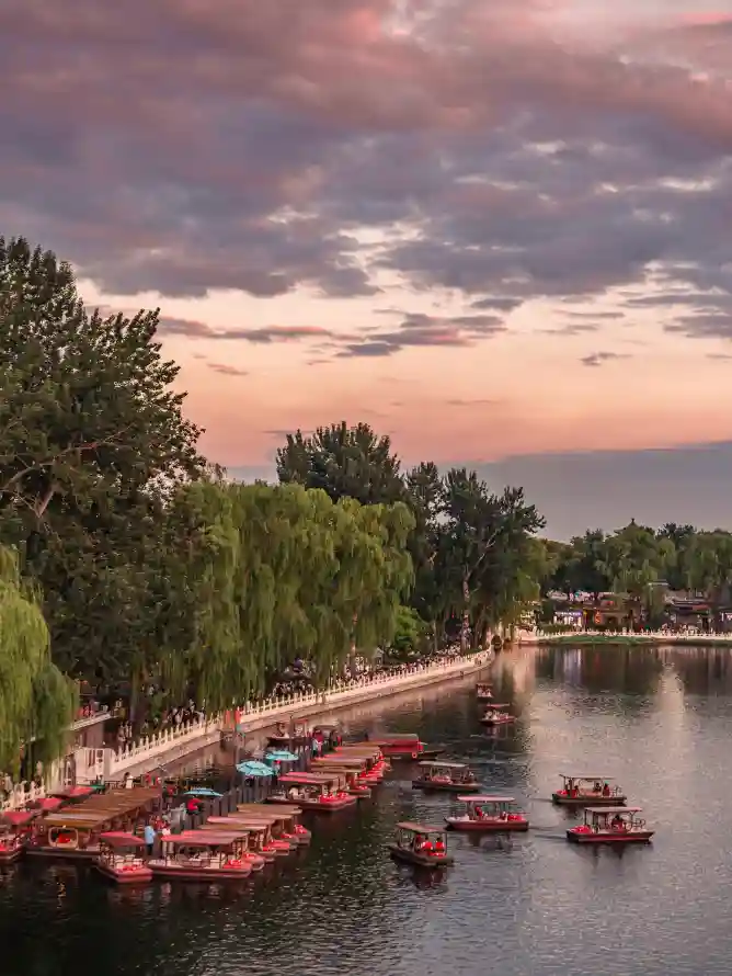 4k中国壁纸 - 北京 - 晚霞 - 柳树「哲风壁纸」