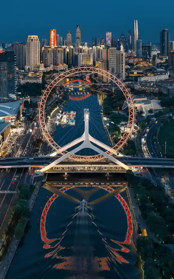 4k中国壁纸 - 城市 - 夜景 - 天津「哲风壁纸」