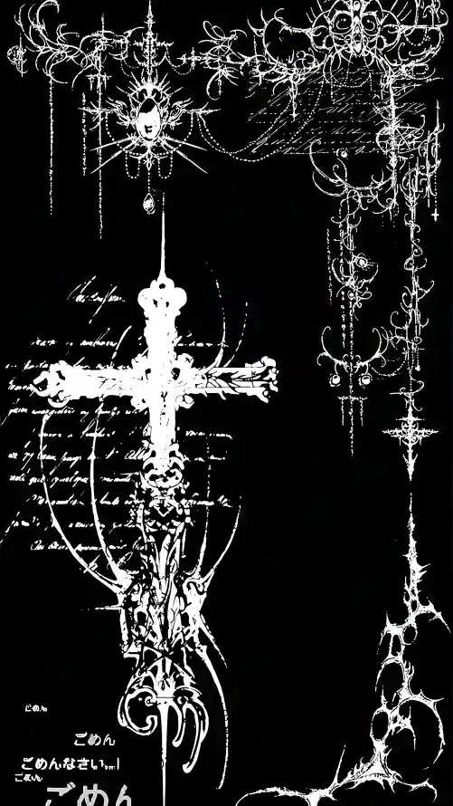 4k亚裔壁纸 - 黑白 - 十字架 - 哥特风「哲风壁纸」