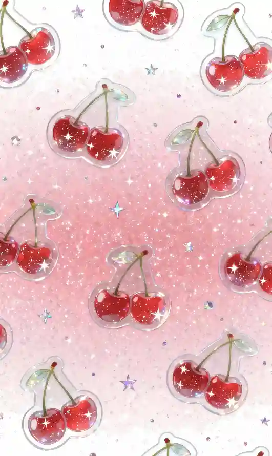 4k可爱壁纸 - 星星 - 樱桃 - 水果「哲风壁纸」