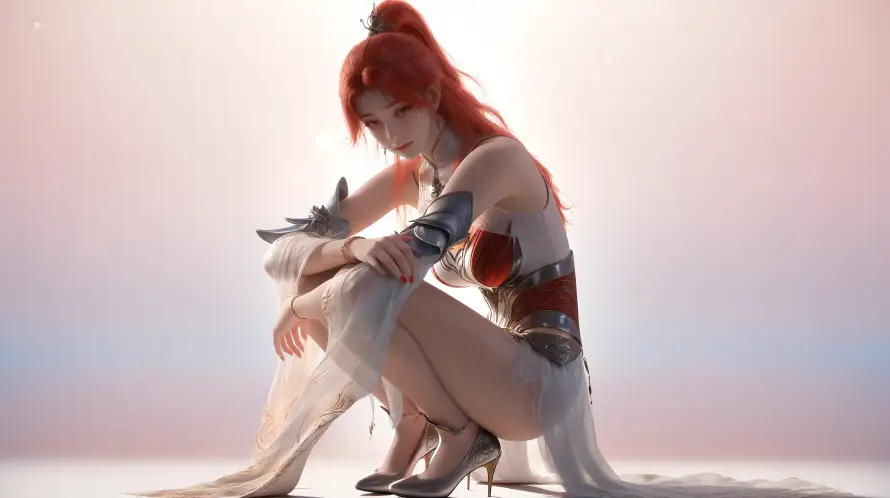 4k坐姿壁纸 - 红发 - 火允儿 - 高帮鞋「哲风壁纸」 4k坐姿壁纸 - 红发 - 火允儿 - 高帮鞋「哲风壁纸」