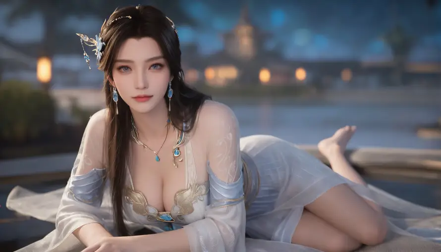 4k仙侠壁纸 - 卧姿 - 夜景 - 湖水「哲风壁纸」 4k仙侠壁纸 - 卧姿 - 夜景 - 湖水「哲风壁纸」