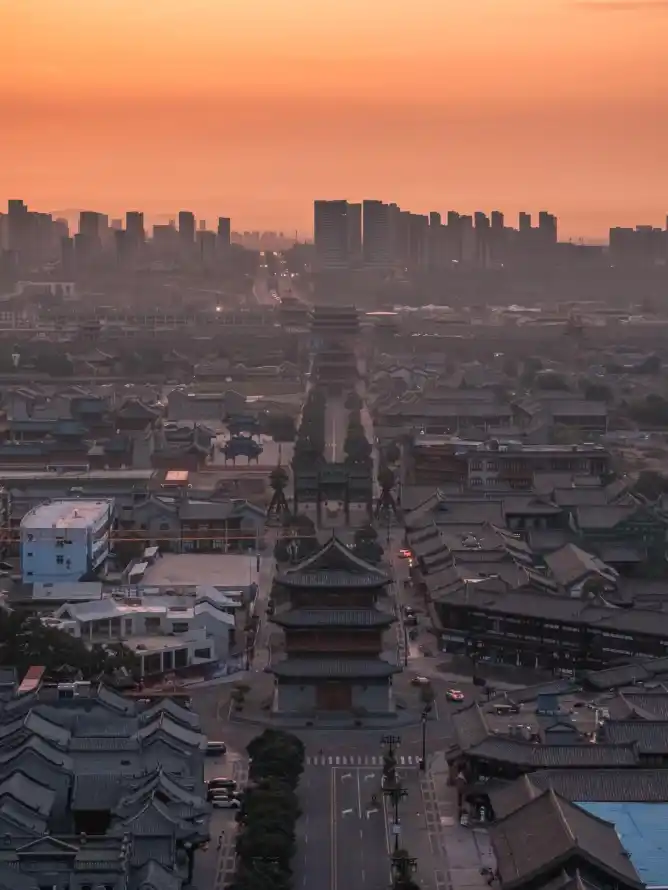 4k古城壁纸 - 大同 - 山西 - 日落「哲风壁纸」