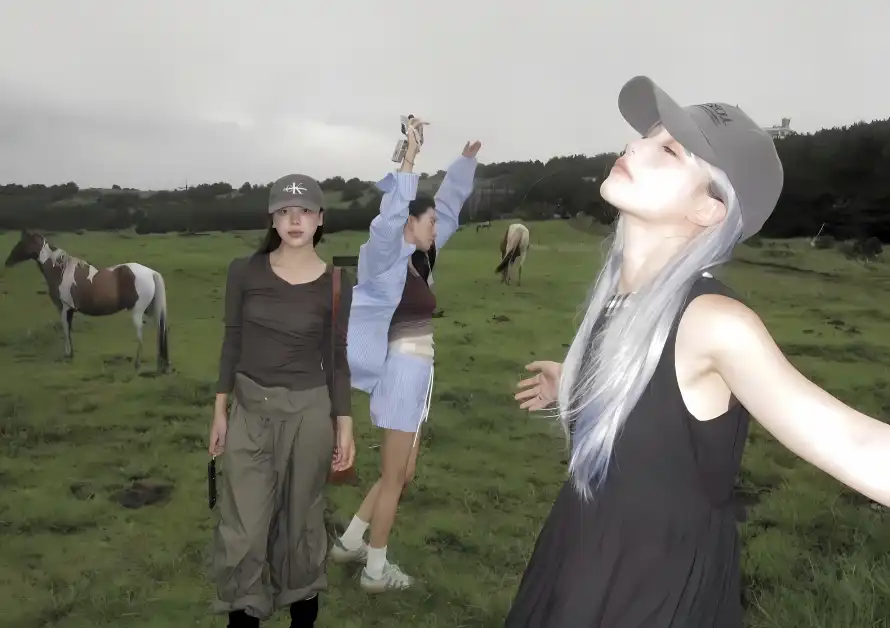 4k休闲壁纸 - 马 - 女孩 - 帽子「哲风壁纸」