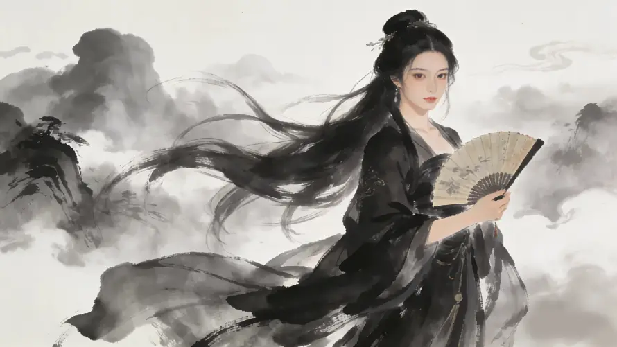 4k书卷壁纸 - 云雾 - 写意 - 古典「哲风壁纸」