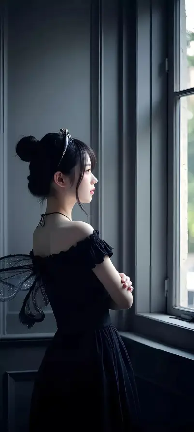 4k优雅壁纸 - 发髻 - 室内 - 暗黑「哲风壁纸」