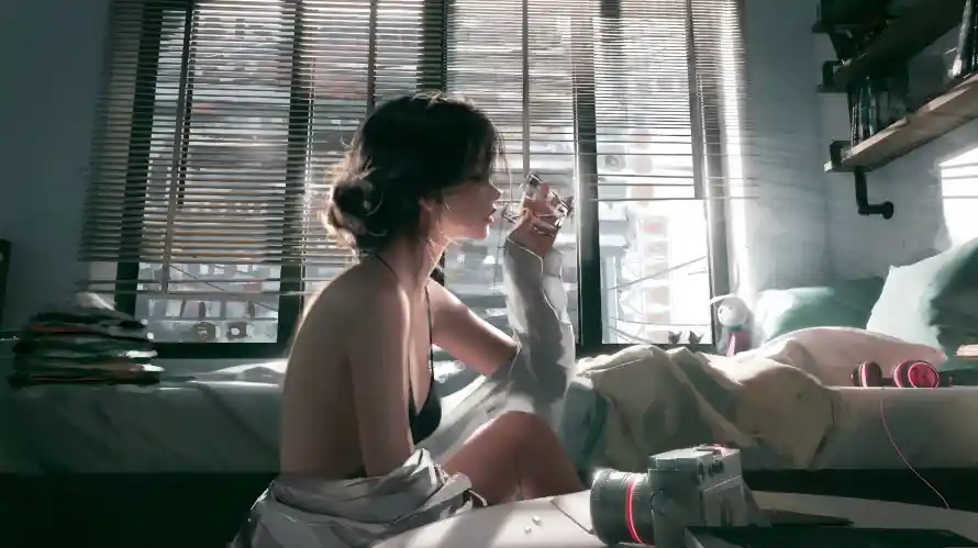 4k休闲壁纸 - 卧室 - 坐姿 - 床铺「哲风壁纸」