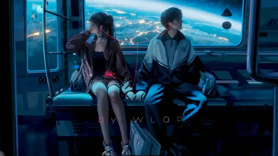 1k情侣壁纸-科技感和星空-地球景观免费下载「哲风壁纸」