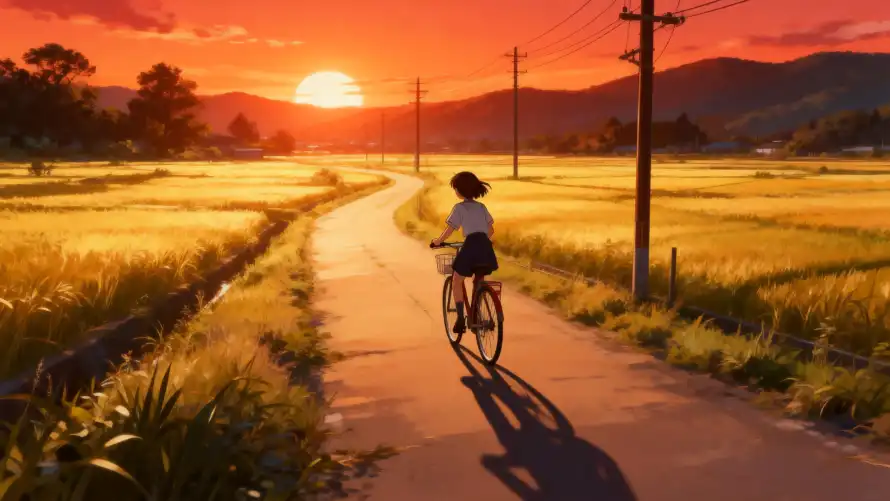 4k乡村壁纸 - 剪影 - 夕阳 - 日落「哲风壁纸」