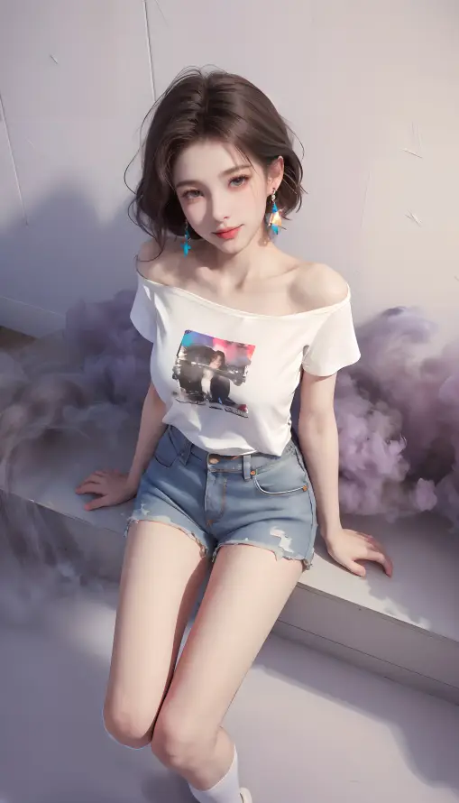 4k白袜壁纸 - RFY - RTY - 彩色耳环「哲风壁纸」