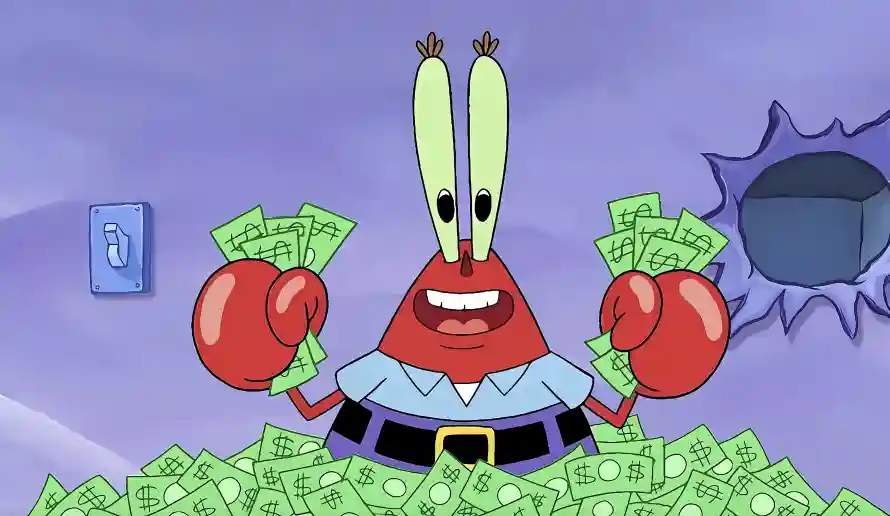 4k微笑壁纸 - 钞票 - 钱堆 - 蟹老板「哲风壁纸」