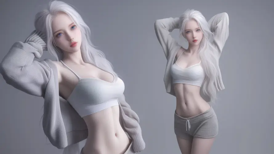 4k性感壁纸-UTy和腹肌-3D建模壁纸推荐「哲风壁纸」