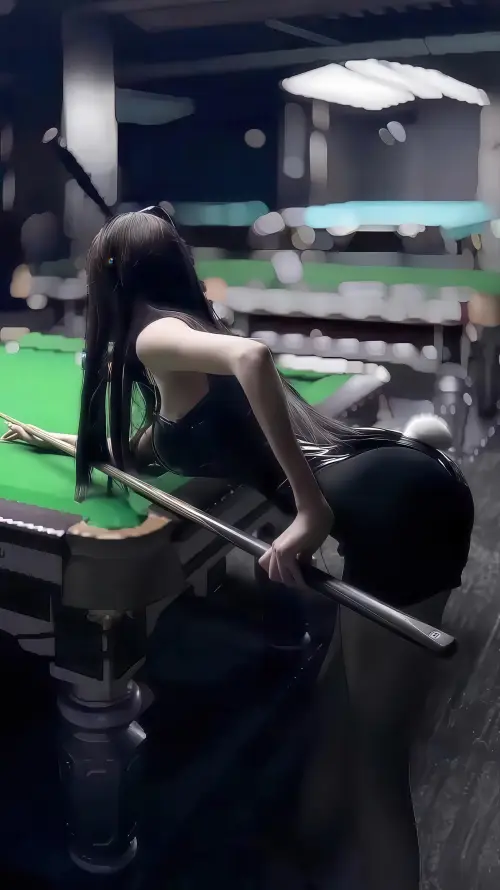 4k兔耳壁纸 - 室内 - 性感 - 球杆「哲风壁纸」