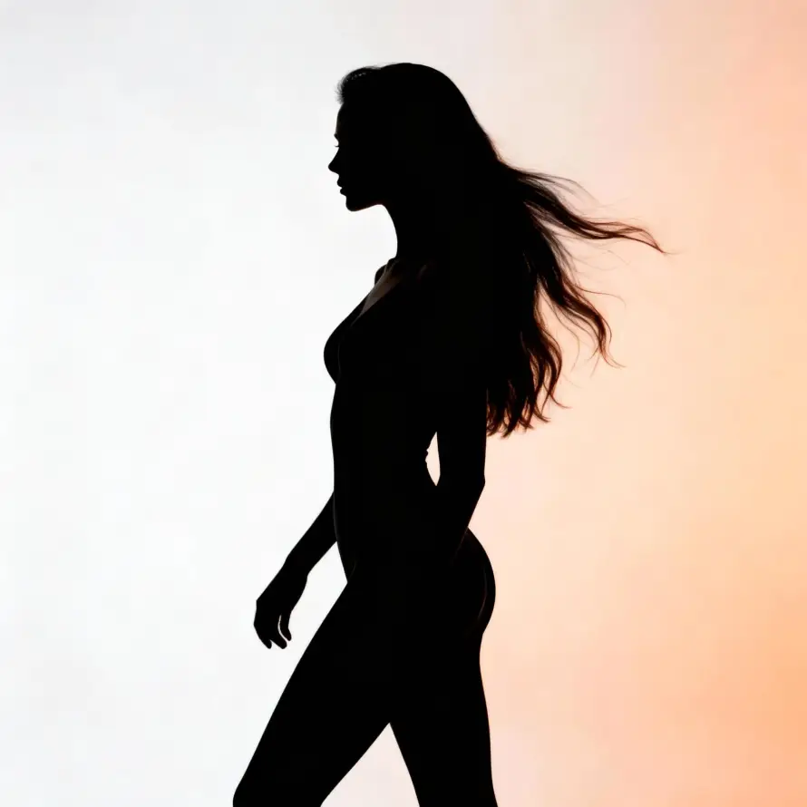 4k长发壁纸 - 暖色调 - 优雅姿态 - 动感身姿「哲风壁纸」