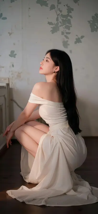 4k优雅壁纸 - 坐姿 - 室内 - 美女「哲风壁纸」