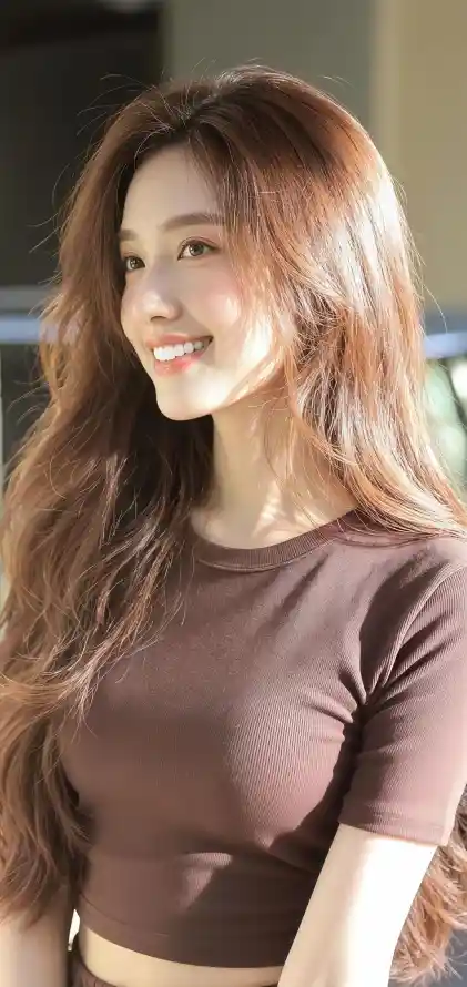 4k休闲壁纸 - 微笑 - 户外 - 气质「哲风壁纸」