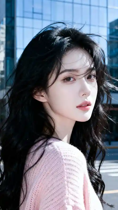 4k户外壁纸 - 风 - 美女 - 街道「哲风壁纸」