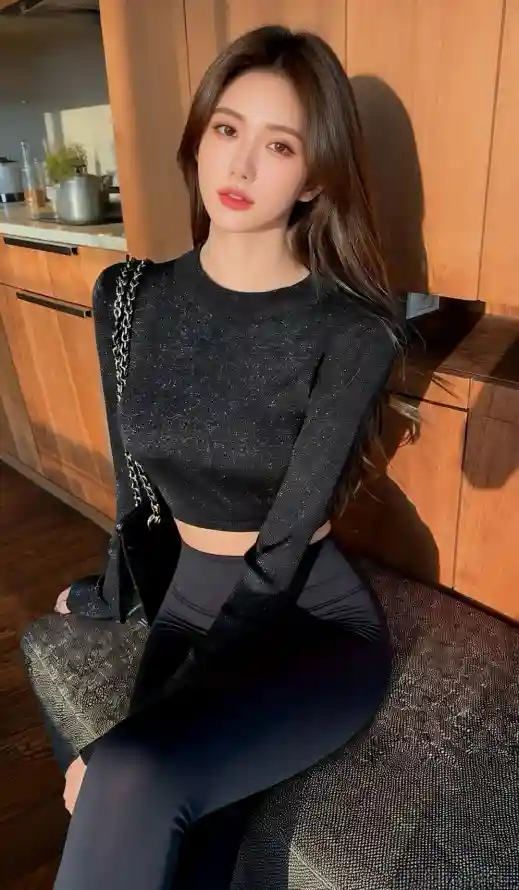 4k室内壁纸 - 红唇 - 美女 - 长发「哲风壁纸」