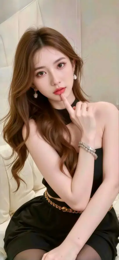 4k卷发壁纸 - 坐姿 - 室内 - 手链「哲风壁纸」