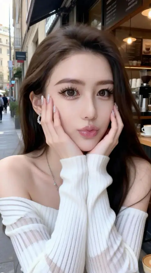 4k清新壁纸 - 甜美 - 美女 - 街景「哲风壁纸」