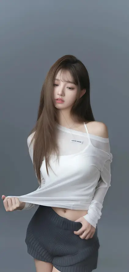 4k美女壁纸 - 长发 - Ios - 时尚穿搭「哲风壁纸」