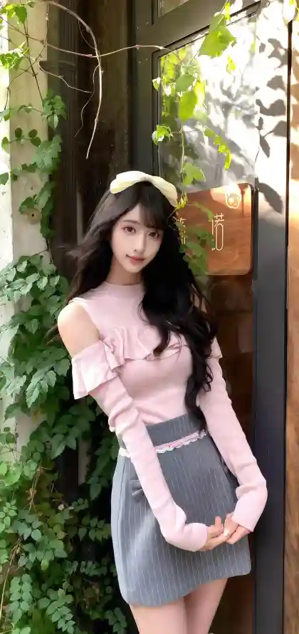 4k发箍壁纸 - 少女 - 清新 - 美女「哲风壁纸」